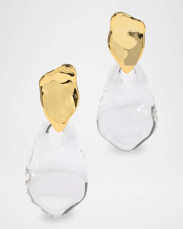 Liquid Lucite Wafer Earrings